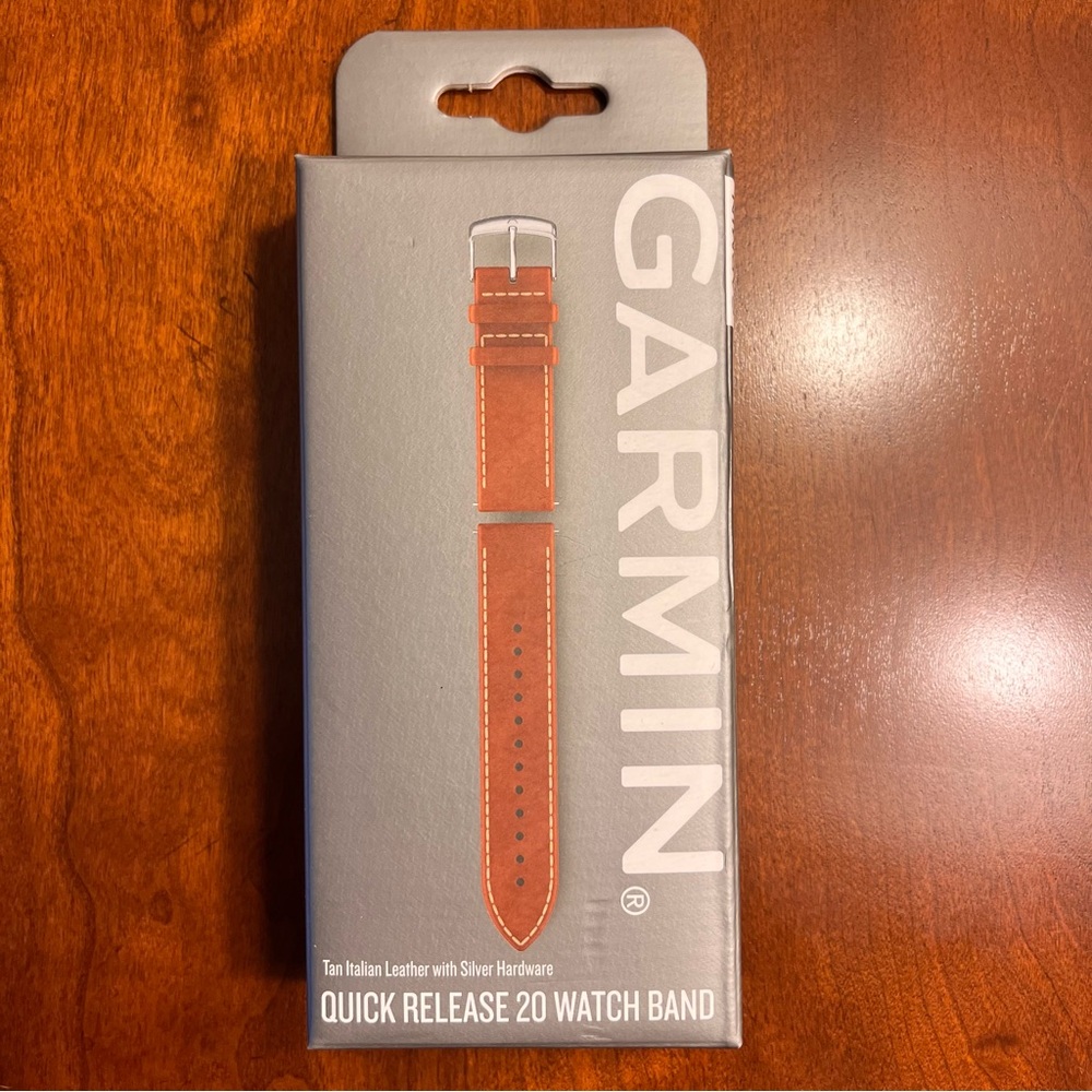 Genuine Garmin Italian Leather Watch Band new in box - Picture 2 of 4